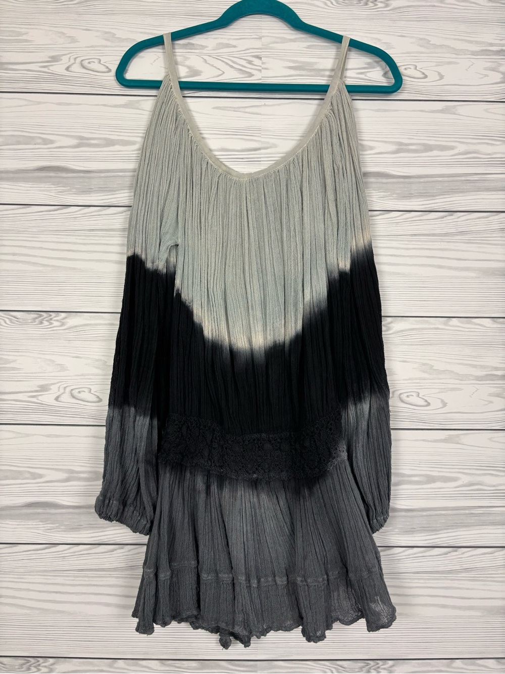 Jen’s Pirate Booty Ombré Mini Dress Gray Black Size M/L